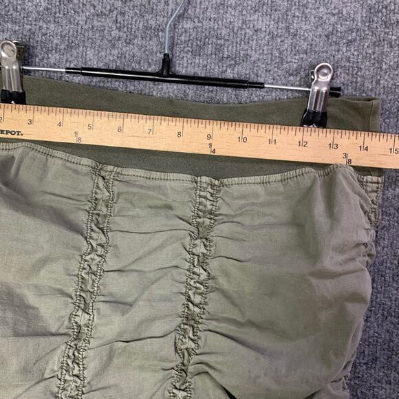 NEW XCVI The Trace Skirt XS Olive Green Straight Ruched Pull On Stretch Casual - Picture 5 of 8